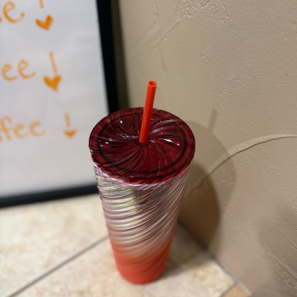 Starbucks 2025 Sunrise Swirl Cold Cup Tumbler 24oz Purple/Orange - Picture 4 of 4